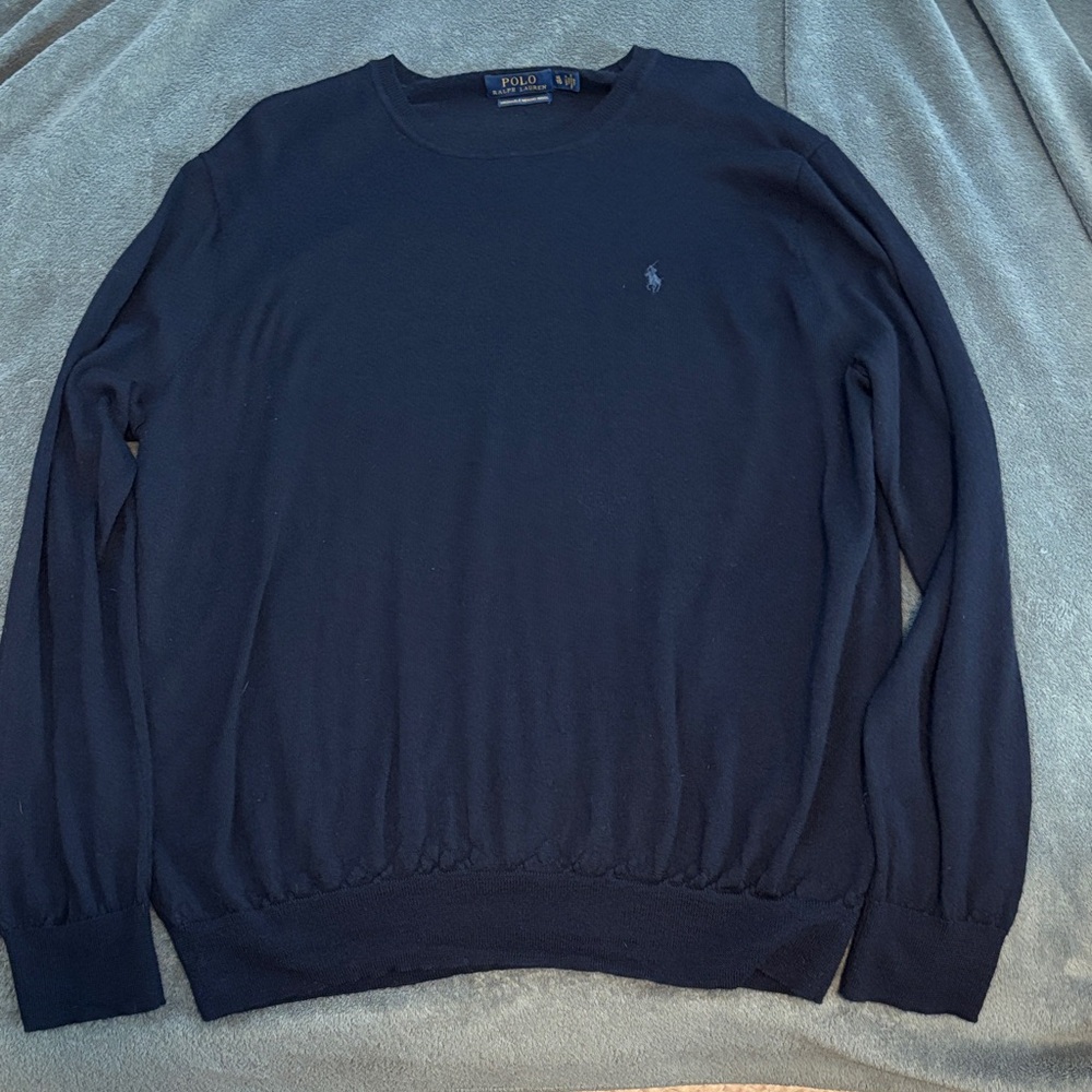 Polo by Ralph Lauren Men's Dark Blue Crewneck Sweater